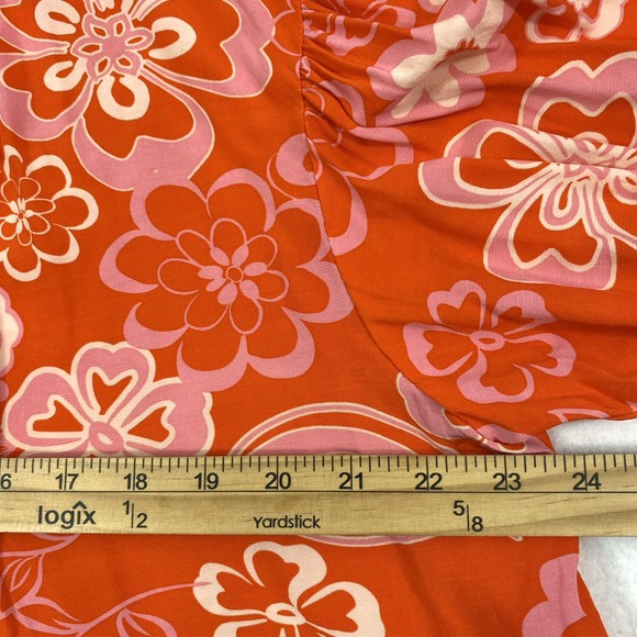 Olivaceous Shorts Outfit‎ Women Medium Orange Pink Cream  Tropical Beachcore - Picture 10 of 16